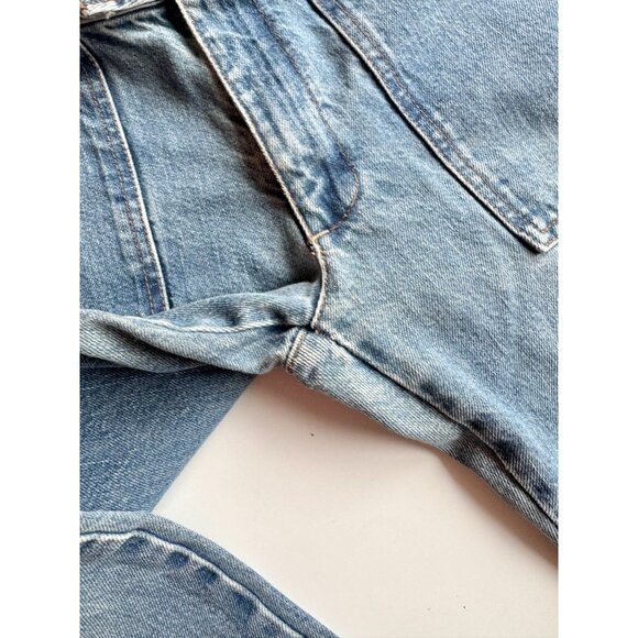 Vintage GAP Y2K Medium Vintage Wash Tab Front Flare Flared Jeans, Size 8 - Picture 3 of 12